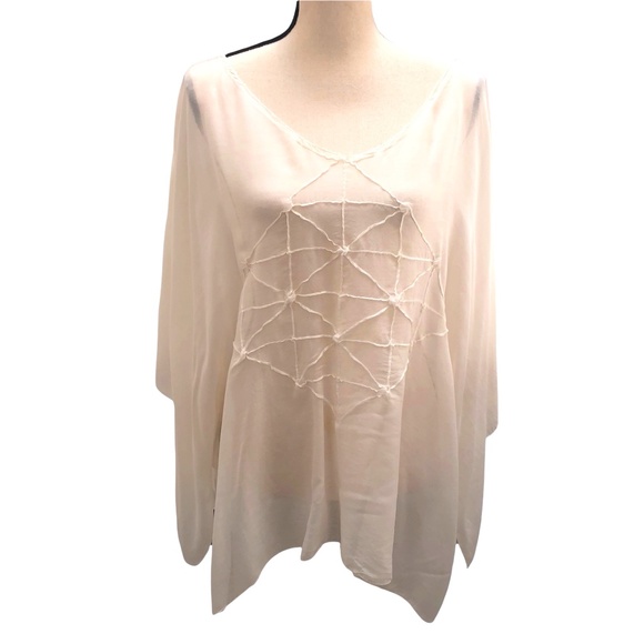 MAXSTUDIO CREAM LOOSE FIT SQUARE TOP GEOMETRIC DESIGN - Picture 12 of 16